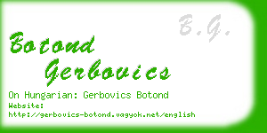 botond gerbovics business card